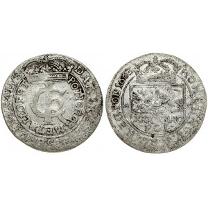 Poland 1 Gulden (Tymf) 1663 AT Bydgoszcz. John II Casimir Vasa (1649–1668). Obverse: Crowned monogram. Reverse...