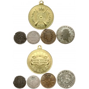 Poland and other Countries 4 Coins & Medal (1575-1840) Latvia Riga 1 Solidus (1575)...