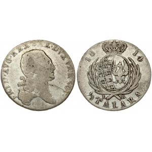 Poland 1/3 Thaler 1814 IB Friedrich August I(1763-1827). Obverse: Head right. Obverse Legend: FRID • AVG • REX.....