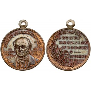 Poland Medal 1897 Jozef Korzeniowski. Medal with an ear; signed JM; 1897; stamped in memory of the writer...