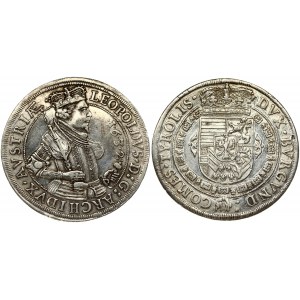 Austria 1 Thaler 1632 Hall. Leopold V (1626-1632). Obverse: Crowned half size portrait with armour, twisted circle...