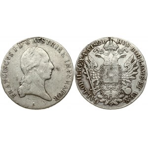 Austria 1 Thaler 1821A Franz II (I) (1792-1835). Obverse: Laureate head right. Reverse: Crowned imperial double eagle...