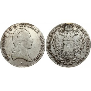 Austria 1 Thaler 1822A Franz II (I) (1792-1835). Obverse: Laureate head right. Reverse: Crowned imperial double eagle...