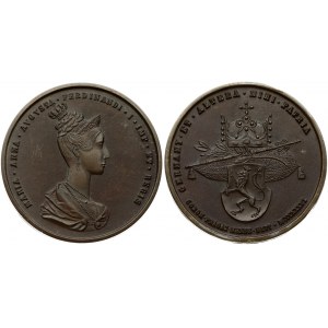 Austria Medal (1836) Maria Anna of Savoy (1803-1884). Ferdinand I (1835-1848). Medal 1836 ...