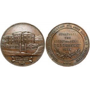 Austria Medal 1888 Convalescent House in Weidlingau. Founders August and Amalie Herzmansky d...