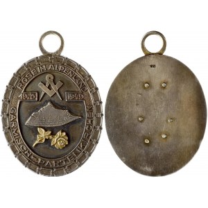 Austria Masonic Lodge Badge 'Alpine Rose' (1949). Silver Gilding. Weight approx: 25.34 g. Diameter...
