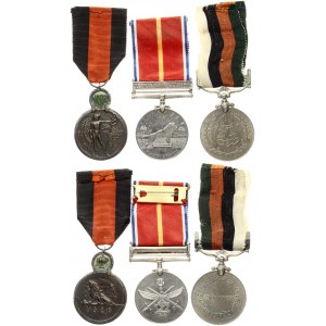 Belgium Award The Yser Medal (1914-1918) & World 2 Awards Medals. Bronze Enamel. Nickel. Weight approx: 101.92g...