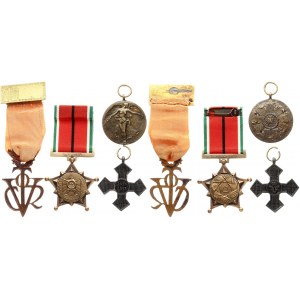 Belgium Award Victory Medal (1918) & World 3 Awards Medals. Bronze. Zinc.  Weight approx: 82.40g. Diameter: 41x36 mm...