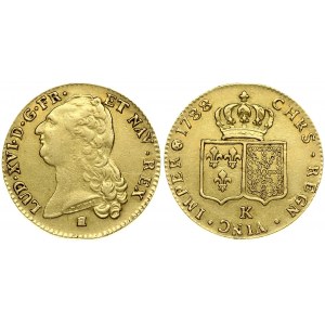 France 2 Louis D'or 1788K Louis XVI(1774-1791). Obverse: Head left. Reverse...