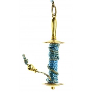 Germany Award Aristole's Lodge (20th century). Gilded spool with rope and blue moire. Brass gilding. Weight approx: 51...
