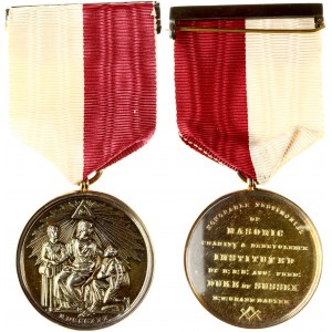 Great Britain Masonic Medal Sussex (1830/1934-1936). Silver Medal with ribbon; and with gold (375). Silver. Gold...