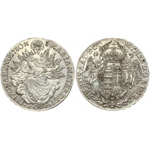 Hungary 1/2 Thaler 1780B SK-PD Maria Theresia(1740-1780) Obverse: Angels holding crown above arms. Reverse...
