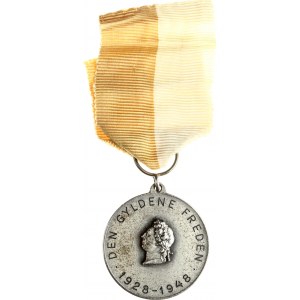 Slovenia Masonic Lodge Jubilee Medal (1928-1948). Silver. Weight approx: 16.34g. Diameter: 34x30 mm.