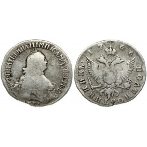 Russia 1 Polupoltinnik 1766 ММД-EI Moscow. Catherine II (1762-1796). Obverse: Crowned bust right. Reverse...