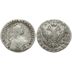 Russia 1 Polupoltinnik 1768 ММД-EI Moscow. Catherine II (1762-1796). Obverse: Crowned bust right. Reverse...