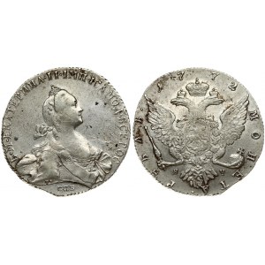 Russia 1 Rouble 1772 СПБ-ЯЧ-ТI St. Petersburg. Catherine II (1762-1796). Obverse: Crowned bust right. Reverse...