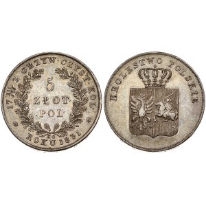 Russia 5 Zlotych 1831 'Polish uprising of 1831' . Nicholas I (1826-1855). Obverse...