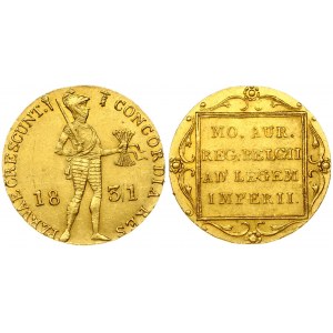 Netherlands 1 Ducat 1831 St Petersburg Mint. Imitating a gold Ducat of Willem I Rare Russia 1 Ducat 1831...