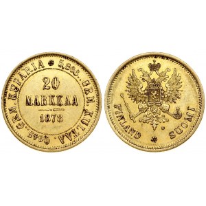 Russia for Finland 20 Markkaa 1878 S Alexander II (1854-1881). Obverse...