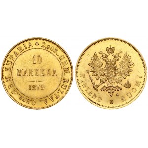 Russia for Finland 10 Markkaa 1879 S Alexander II (1854-1881). Obverse...