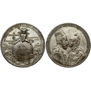 Russia Germany Mockery Medal (1897) on the alliance of Russia and France. Mayer & Wilhelm; medalists. Stuttgart...