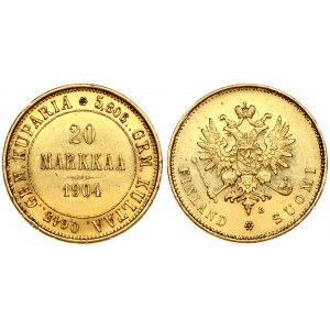 Russia for Finland 20 Markkaa 1904 L Nicholas II (1894-1917). Obverse...