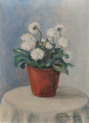 Irena NOWAKOWSKA-ACEDAŃSKA (1906-1983), Białe kwiaty w doniczce, 1924