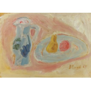 Maurice (Blumenkranc) BLOND (1899-1974), Martwa natura z gruszką i jabłkiem, 1964