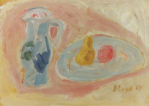 Maurice (Blumenkranc) BLOND (1899-1974), Martwa natura z gruszką i jabłkiem, 1964
