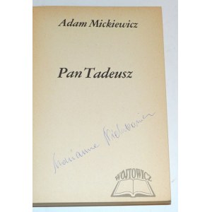 MICKIEWICZ Adam, Pan Tadeusz.