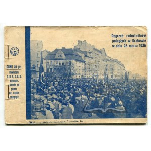 POGRZEB robotników poległych w Krakowie w dniu 23 marca 1936.