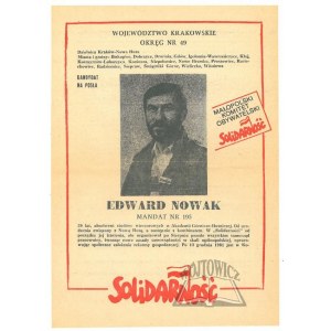 (SOLIDARNOŚĆ). Wybory 1989. Nowak Edward.