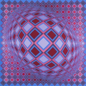 Victor Vasarely, serigrafia barwna/papier,