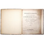 [Uniwersytet Warszawski], POSIEDZENIE PUBLICZNE, 1826 [ex libris Adam Zarzecki, TG (projekt Tadeusz Gronowski)]