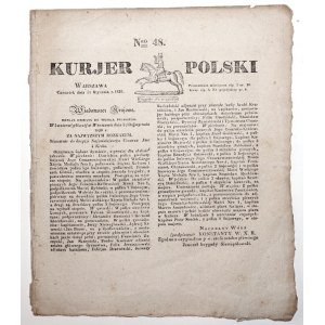 KURJER POLSKI, 1830 [Rozkaz dzienny Wojsko Polskie; Ciechanów Ciecierski; Turek]