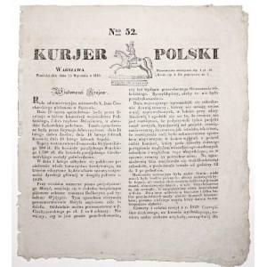 KURJER POLSKI, 1830 [Resursa; Dobra rządowe Dziecinów; ubiory wieśniaczek polskich]