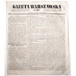 GAZETA WARSZAWSKA 1848 [4 numery] Instytut Głuchoniemych, Fabryka braci Lesser, Ochrony dla dzieci, do mieszkańców Warszawy; sprzedaż dóbr Kalisz