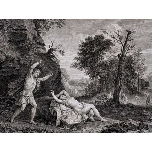 Jean Dambrun (1741-1809) wg Cornelis van Poelenburch (1594/5-1667), ‎Kochankowie Cephalus i Procris (mitologia grecka)