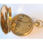Złoty damski zegarek wisiorowy