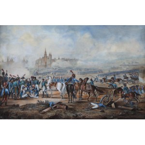 Horace Vernet przypisywany (1758 Paryż - 1836 tamże), Bitwa pod Ratyzboną