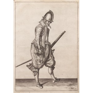 Jacob de Gheyn według (1565 Antwerpia - 1629 Haga), Muszkieter, karta 39, 1608 r.