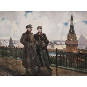Artysta nieokreślony (1 poł. XX w.), Stalin i Woroszyłow na Kremlu