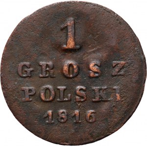 Królestwo Kongresowe, Aleksander I, 1 grosz polski 1816 IB, Warszawa