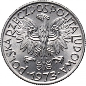 PRL, 5 złotych 1973, Rybak, skrętka
