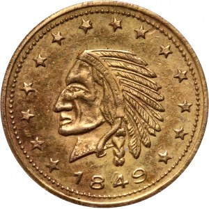 USA, token 1849, California Gold