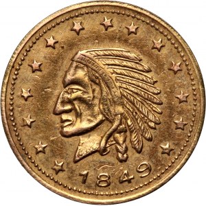 USA, token 1849, California Gold