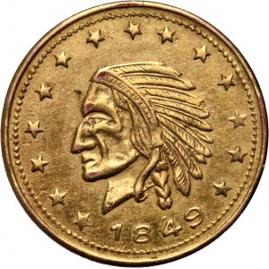 USA, token 1849, California Gold