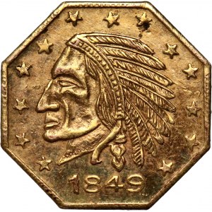Stany Zjednoczone Ameryki, token 1849, California Gold
