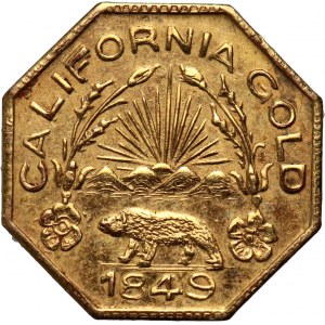 USA, token 1849, California Gold