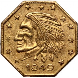 USA, token 1849, California Gold